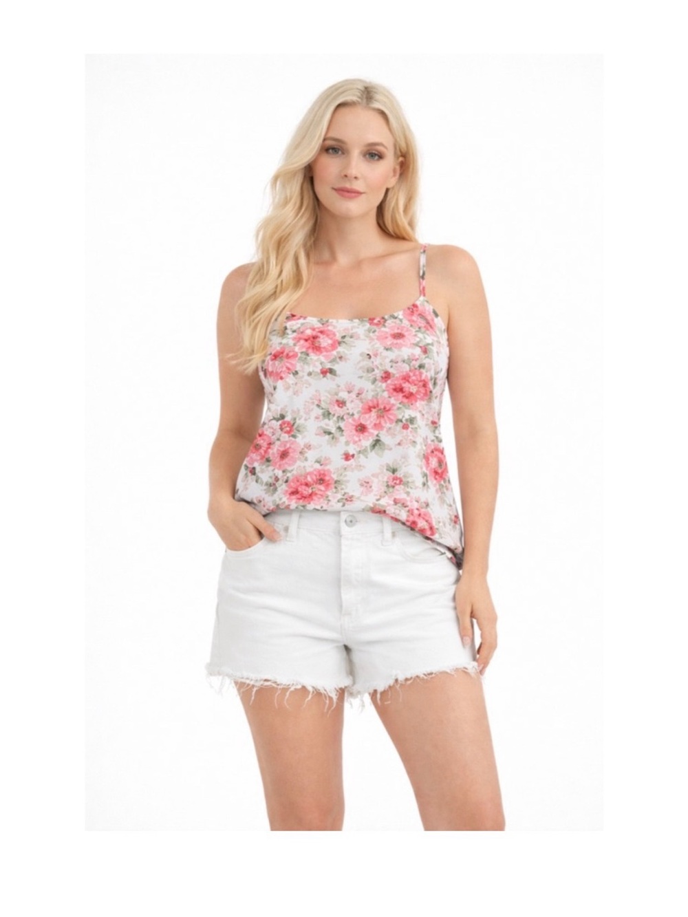 Madewell White Frayed Hem Denim Shorts